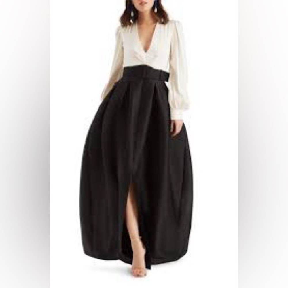 NWOT Sachin & Babi Zoe Black & White Maxi Gown‎ Nordstrom $895 Sz 6